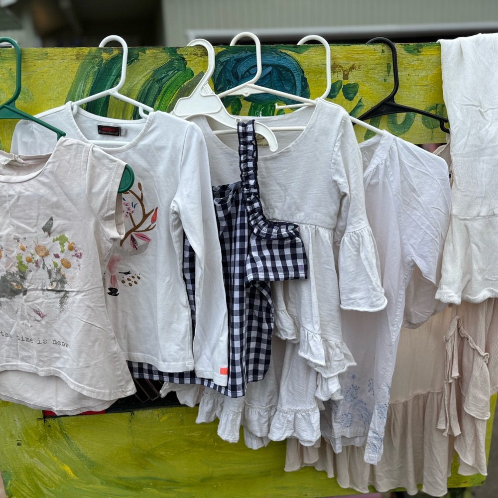 Bundle of high end girls clothing, size 7/8, creams & whites, Joyfolie, Catamini